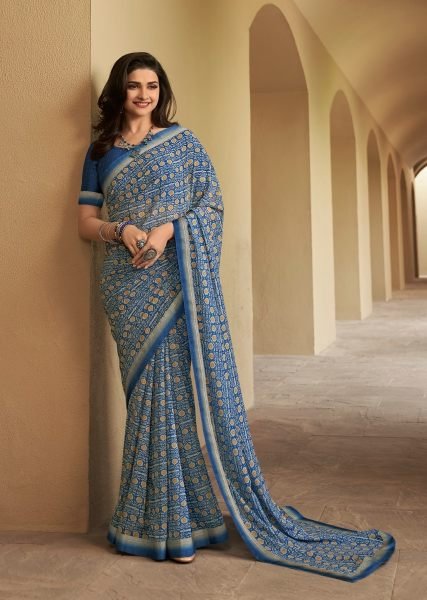 Georgette Printed Saree Georgette Sarees Wholesale