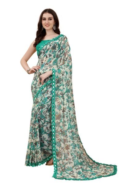 Georgette Printed Saree Georgette Sarees Wholesale