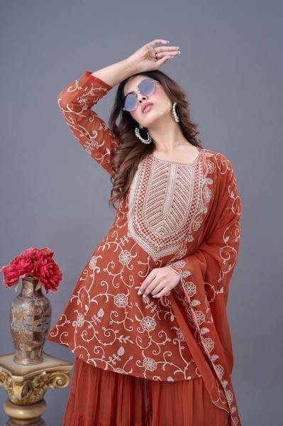 Georgette Wholesale Readymade Sharara Suit For Festival Wear Ready To Wear Collection