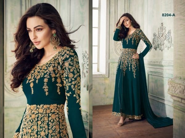 Georgette With coding Embroidery work Long anarakali  collection  Anarakali Gown Wholesale