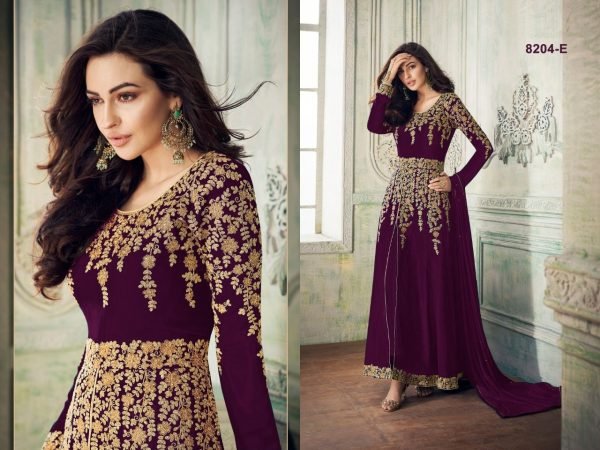 Georgette With coding Embroidery work Long anarakali  collection  Anarakali Gown Wholesale