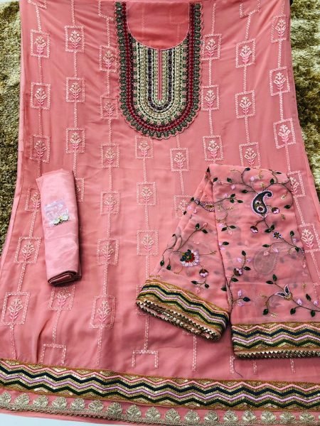 Georgette With Embrodery Plazzo Suit Collection In Wholsale Rate Designer Plazzo Salwar Suits Wholesale