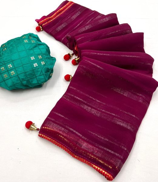 Georgette With Spray Print And Embroidery Sequence  Saree Georgette Sarees Wholesale