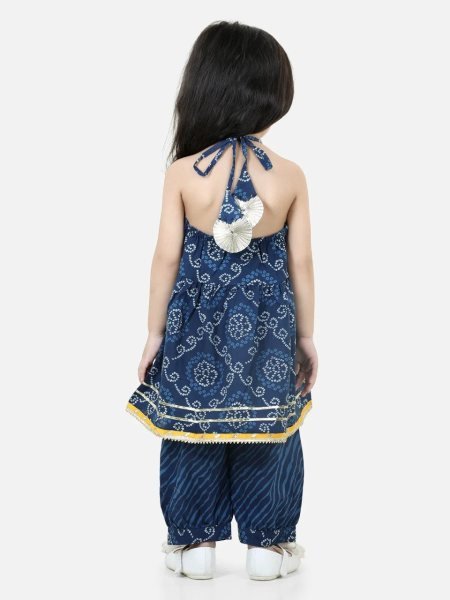 Girl s Cotton Blue Kurti Sets Girls Wear