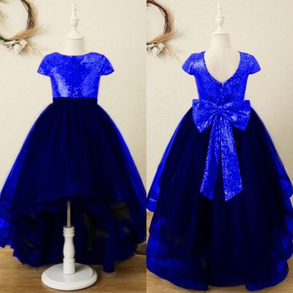 Girl Wear Net Sequencing Work Pattern Gown  Girls Wear
