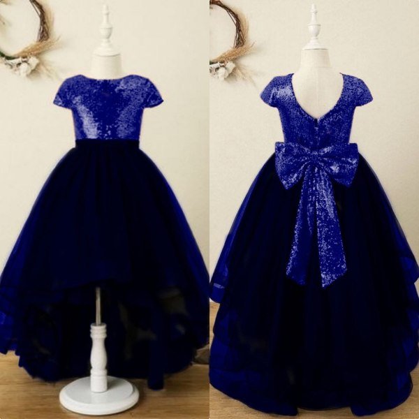 Girl Wear Net Sequencing Work Pattern Gown  Girls Wear