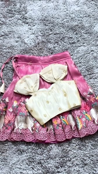  Girls Clothing Luxury Lehenga with Latkan Dori   Embroidery Party Wear Girls Wear