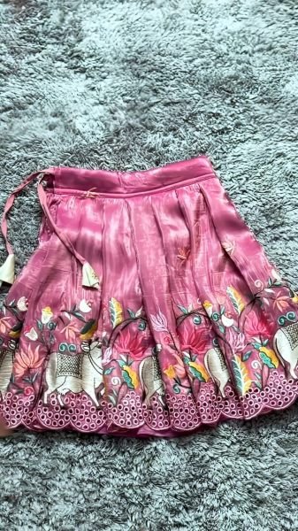  Girls Clothing Luxury Lehenga with Latkan Dori   Embroidery Party Wear Girls Wear
