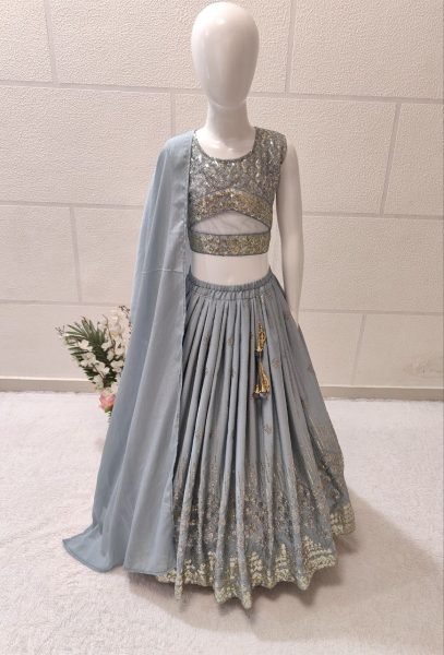 Girls Special Embroidered Faux Georgette Lehenga Choli  Girls Wear