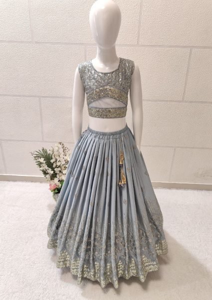 Girls Special Embroidered Faux Georgette Lehenga Choli  Girls Wear