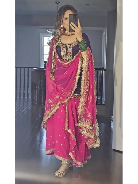 Glamorous Look Party Wear Faux Georgette With Embroidery Work Top Dhoti With Dupatta  Ready To Wear Collection