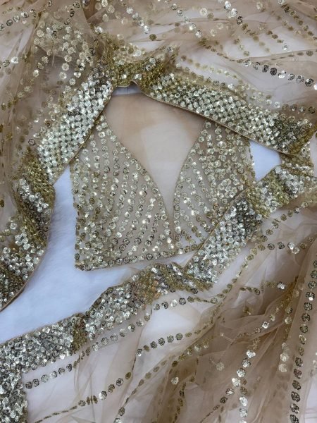 glorious net embroidered saree with blouse wholesale export Net Sarees Wholesale