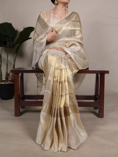 Gold Tissue Zari Saree for Women At Best Wholesale Rate Shop by Occasion