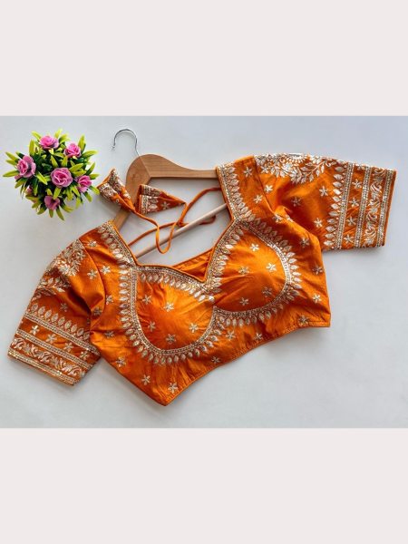 Golden Embroidery With Sequence Blouse Collection  Blouse Collection