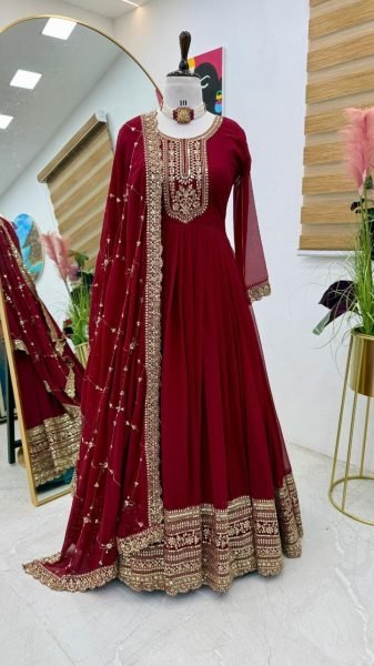  GORGEOUS DESIGNER ANARKALI GOWN WITH DUPATTA SET Ready To Wear Collection