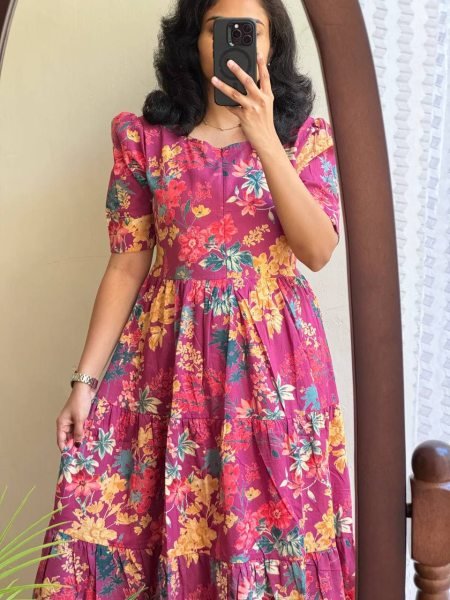 Gorgeous Soft Cotton Printed Dress – Timeless Beauty for Every Occasion Printed Kurtis