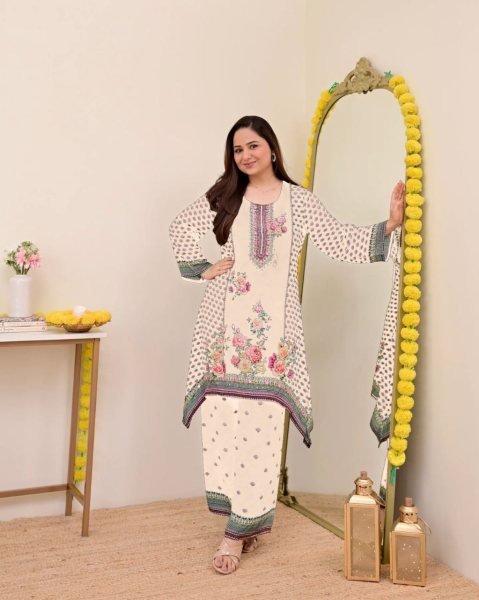 Graceful Festive Look Fully Stitch Maslin Co-Ord Set at Manufacturer Rate CO ORD Sets