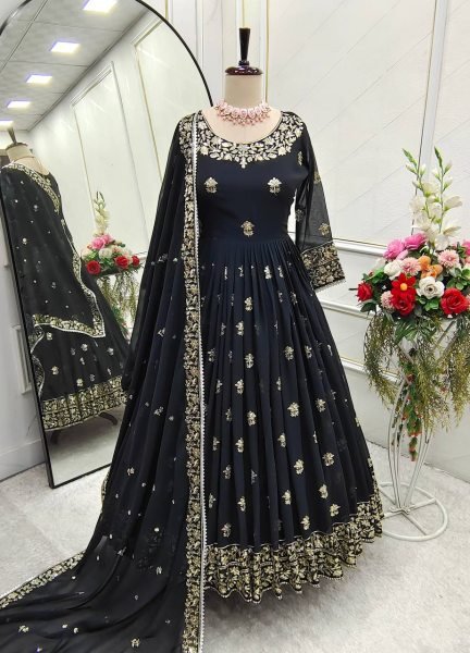 Graceful Fox Georgette Gown Set for Women Wedding & Evening Special Outfits Ready To Wear Collection