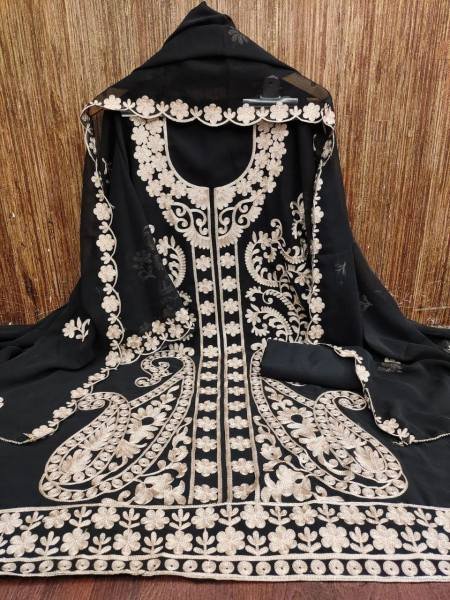 Graceful Georgette Work Drees MAterial Collection At Wholesale Rate Color Set Matching Dress Material Wholesale