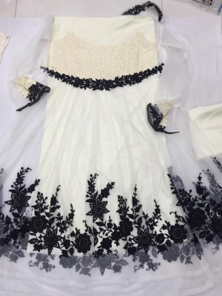 Graceful Off White Butterfly Net Anarkali Heavy Embroidery with Stone Work    Dupatta Anarkali Kurtis 