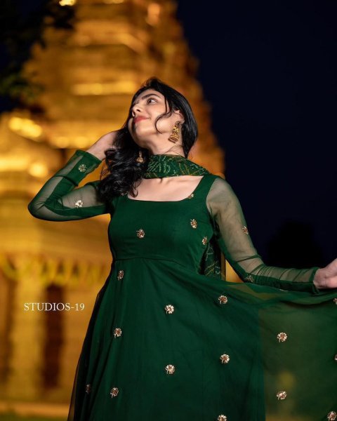 Green Color Georgette Kurti With  Dupatta  Kurti With Dupatta Wholesale