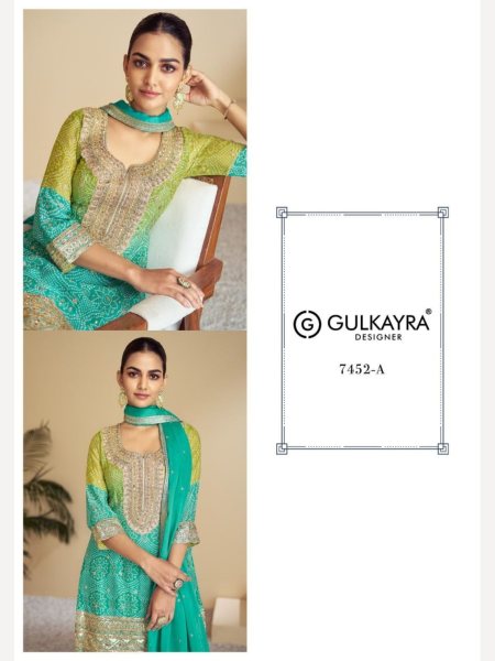 Gulkayra Designer Florence Real Chinon Party Wear Salwar Suits Wholesale Dealer Surat Gujarat Designer Plazzo Salwar Suits Wholesale