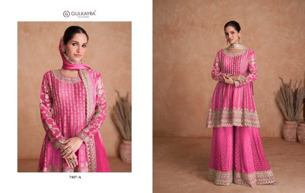 Gulkayra Designer Present   Vaani vol 2 Free size Embrodery Sharara Collection  Designer Plazzo Salwar Suits Wholesale