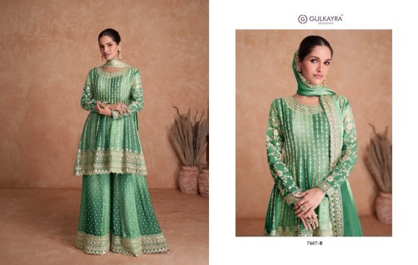 Gulkayra Designer Present   Vaani vol 2 Free size Embrodery Sharara Collection  Designer Plazzo Salwar Suits Wholesale
