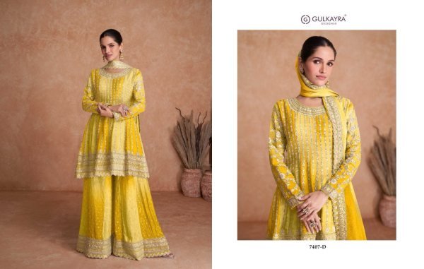 Gulkayra Designer Present   Vaani vol 2 Free size Embrodery Sharara Collection  Designer Plazzo Salwar Suits Wholesale