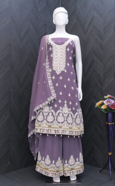 Gulkayra Flory 7403     Real Chinon Embroidered  Dress Designer Plazzo Salwar Suits Wholesale