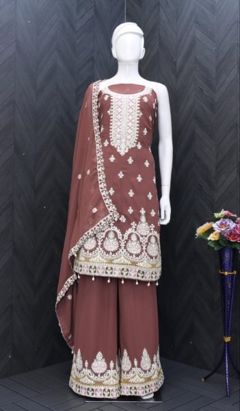 Gulkayra Flory 7403     Real Chinon Embroidered  Dress Designer Plazzo Salwar Suits Wholesale