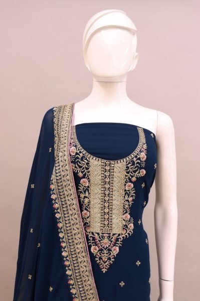 Gulkayra Izhaar Georgette  With Embroidery Codding Sequences Work Salwar Suit  Designer Plazzo Salwar Suits Wholesale