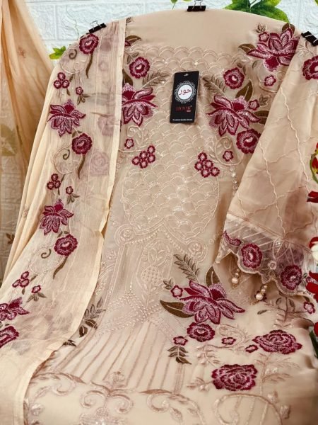 H 86 Beautiful Pakistani Suits  Ethnic Wear Faux Georgette Embroidered Dresses Pakistani Suits Wholesale