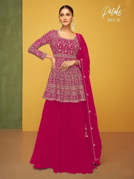  Havy Blooming Georgette With Sequence And Mirror Work Plazzo Suits   Designer Plazzo Salwar Suits Wholesale