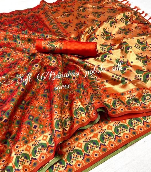 Heavy Banarasi Patola Weaving Silk Saree  Banarasi Saree Wholesale
