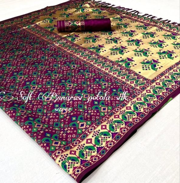 Heavy Banarasi Patola Weaving Silk Saree  Banarasi Saree Wholesale