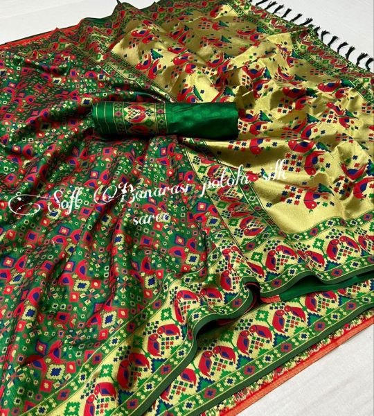 Heavy Banarasi Patola Weaving Silk Saree  Banarasi Saree Wholesale
