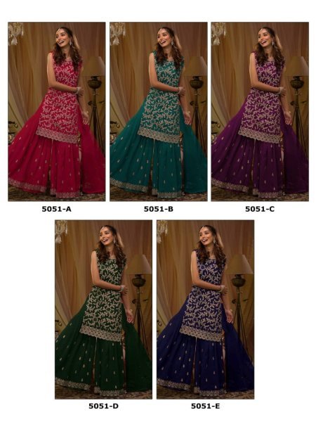 Heavy Blooming Georgette With Embroidery Sequence Work Plazzo Suit Designer Plazzo Salwar Suits Wholesale