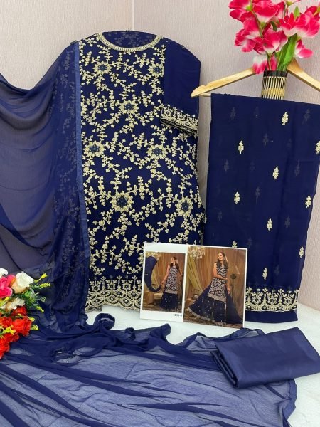 Heavy Blooming Georgette With Embroidery Sequence Work Plazzo Suit Designer Plazzo Salwar Suits Wholesale