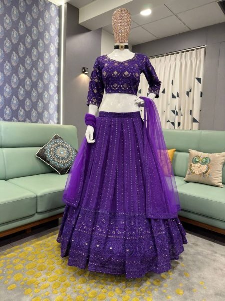 Heavy Boutique Collection 2025   Buy Trending Purple Designer Lehenga Choli Online At Wholesale Rate  Lehenga