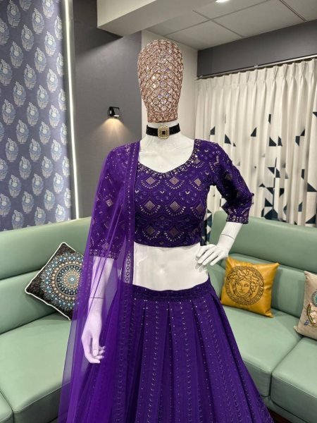 Heavy Boutique Collection 2025   Buy Trending Purple Designer Lehenga Choli Online At Wholesale Rate Designer Lehenga Choli