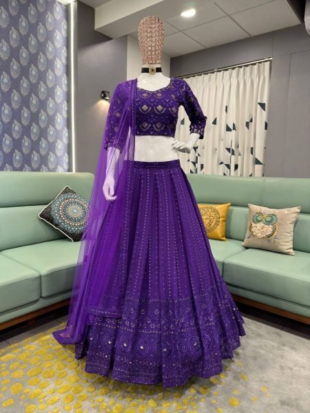 Heavy Boutique Collection 2025   Buy Trending Purple Designer Lehenga Choli Online At Wholesale Rate Designer Lehenga Choli