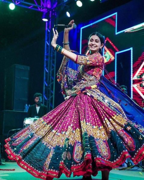 HEAVY BUTTER SILK WITH DIGITAL PRINT Navratri Lehenga Choli  Navratri Lehnega Choli