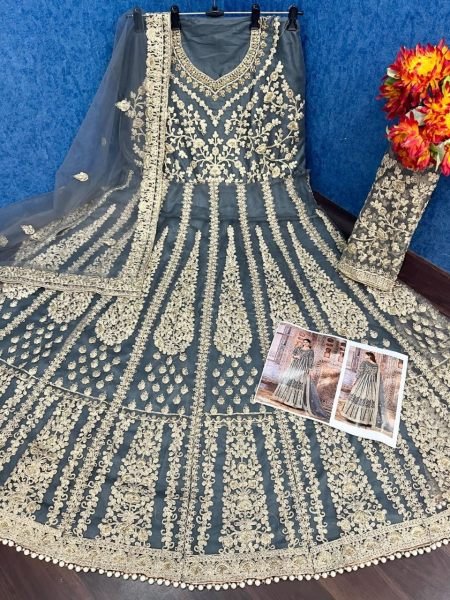 Heavy Butterfly Net Anarkali Collection Anarakali Gown Wholesale