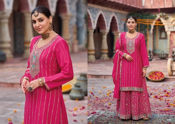 Heavy Chinon Embroidery Suit Set for Women 3 Piece Wedding   Festive Wear Wholesale Prices Designer Plazzo Salwar Suits Wholesale