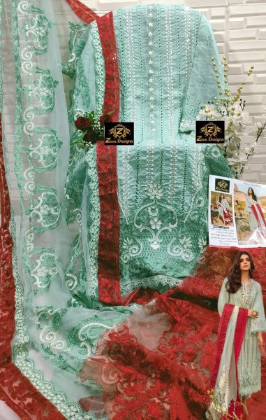 Heavy Cotton Fabric With Heavy Embroidery Suits  Cotton Salwar Kameez Wholesale