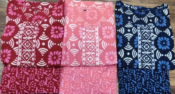 Heavy Cotton Printed Kurti Set 3 Piece Kurti Set