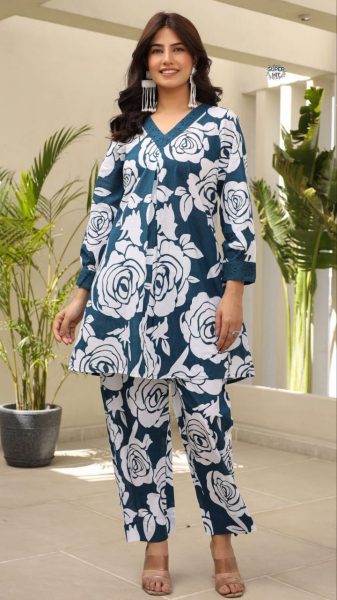 Heavy Cotton V Neck CO Ord Set CO ORD Sets