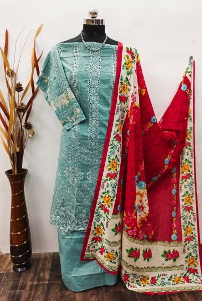Heavy Cotton With Embroidery Work Pakisatani suit Collection  Pakistani Suits Wholesale