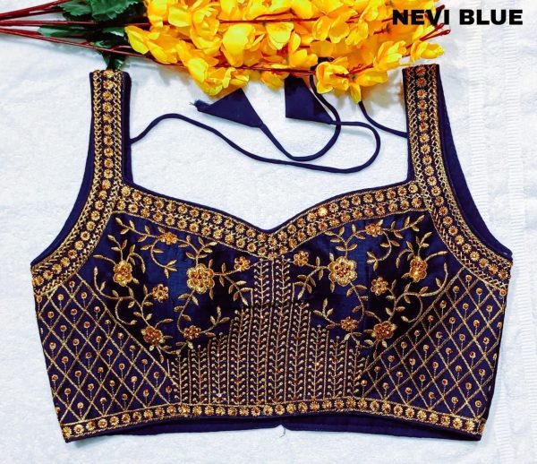 Heavy Diamond Work Embroidery Design Work Blouse  Blouse Collection